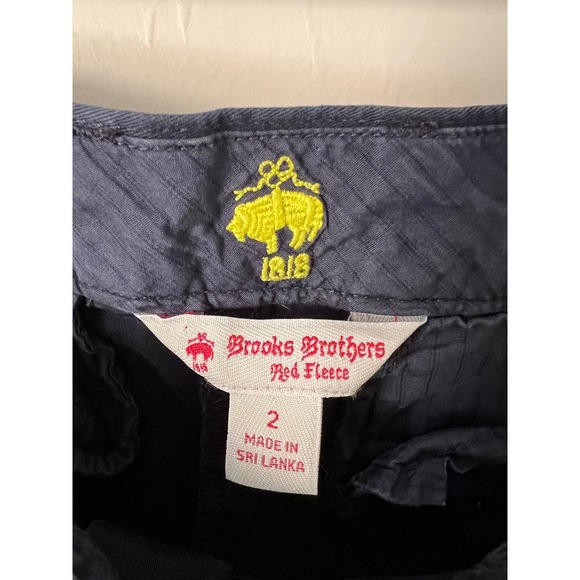 Brooks Brothers RED FLEECE Women's Navy Nautical Print Cotton Chino Pants Size 2 - Picture 4 of 6